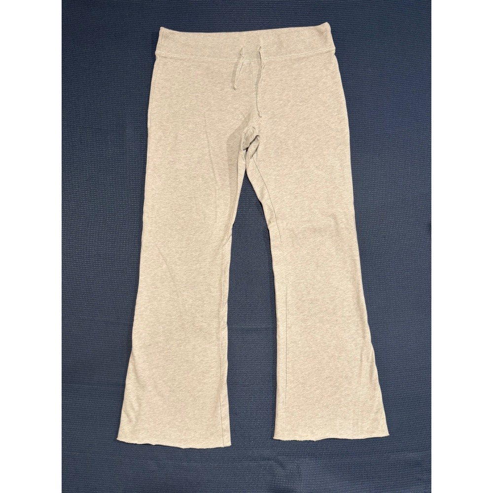 Brandy Melville Anastasia Flare Sweatpants Heather Gray Drawstring Cotton Pants